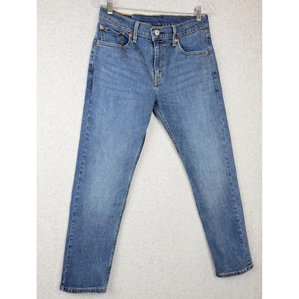 Levi's 502 Stretch Jeans Men's W30 L30 Blue Tapered Denim Pants
